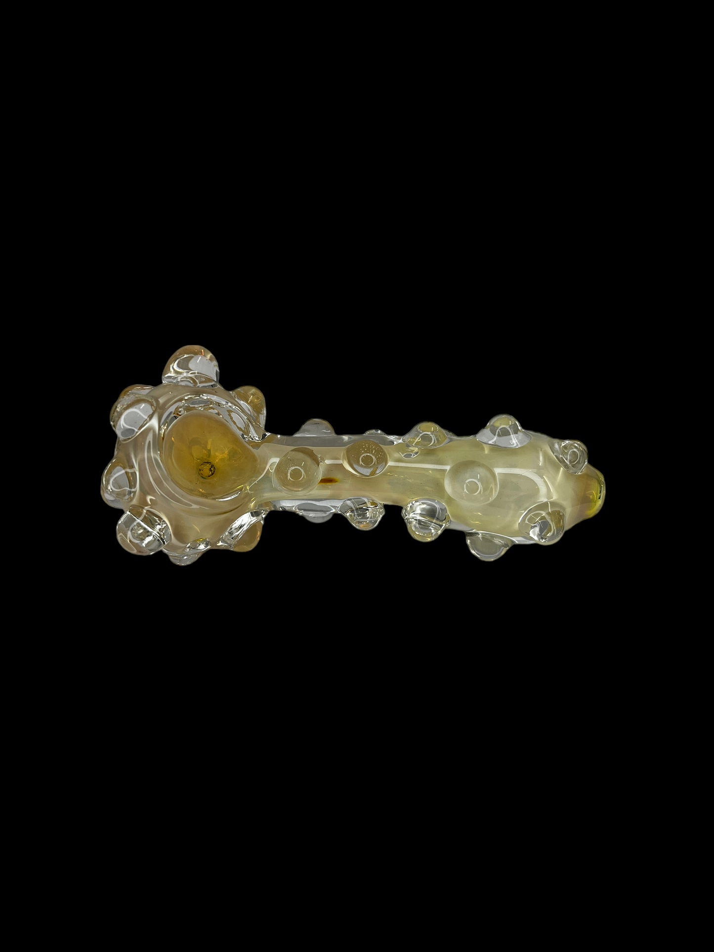 5" Bubbled Glass Pipe- Cream